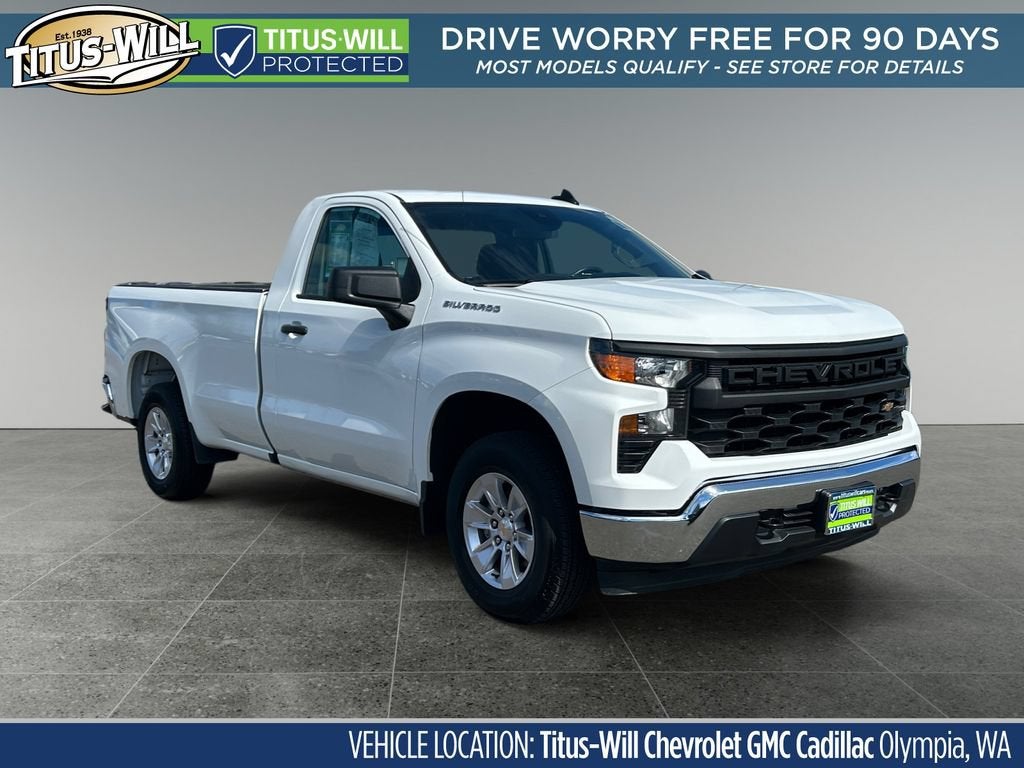 Summit White 2025 Chevrolet Silverado 1500 Pickup Truck 4X2 Automatic
