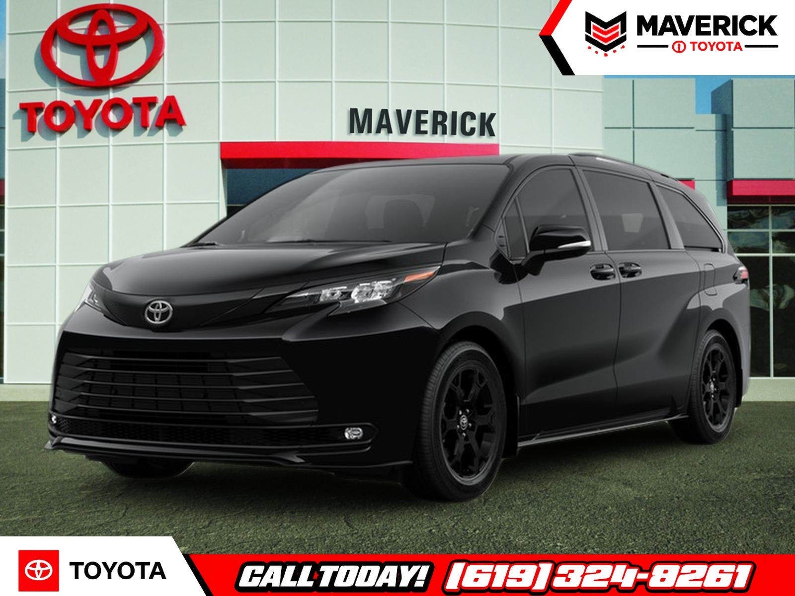 Midnight Black Metallic 2026 Toyota Sienna Minivan All-Wheel Drive Continuously Variable Transmission