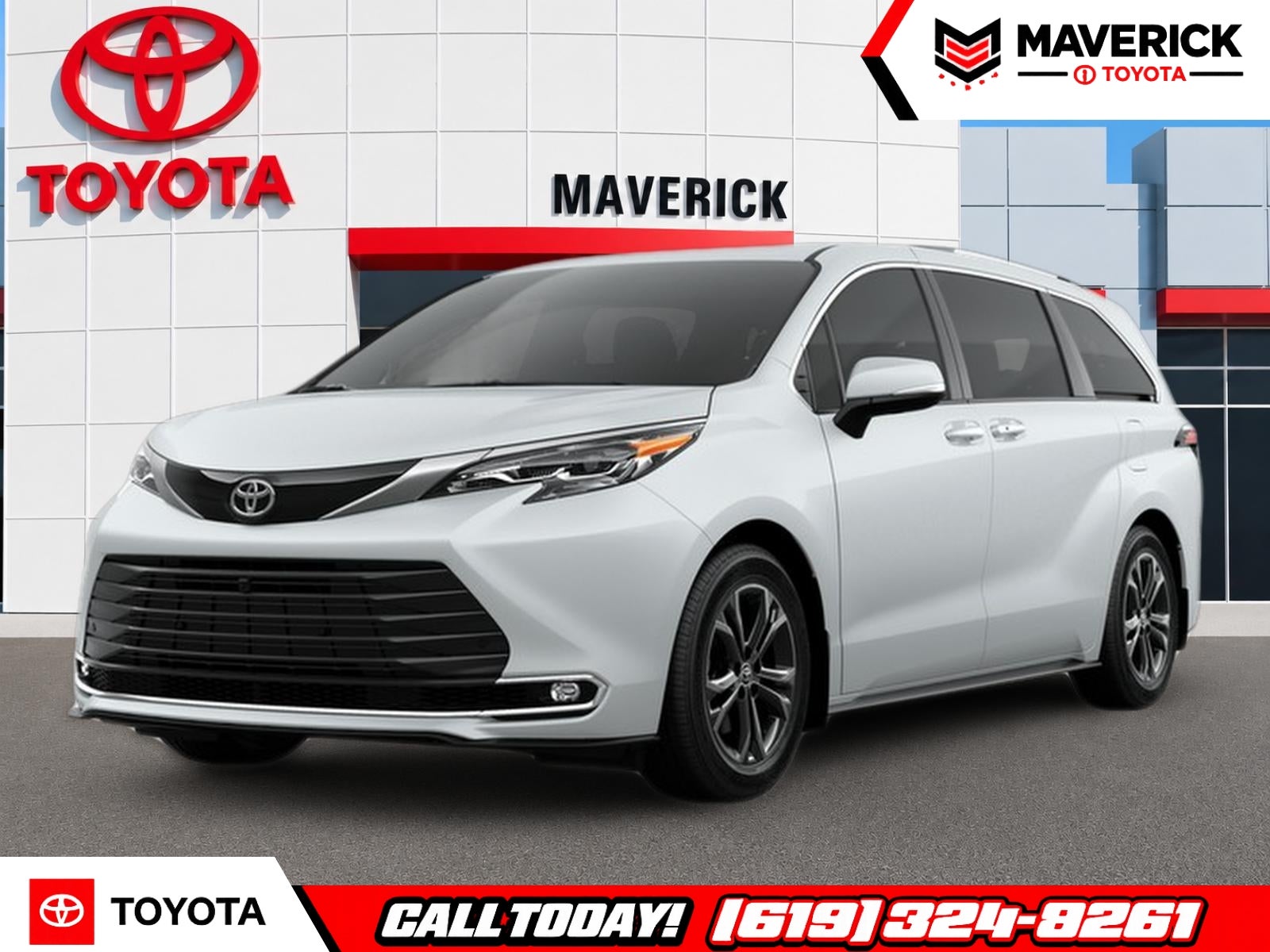 White (Wind Chill Pearl) 2026 Toyota Sienna Minivan All-Wheel Drive Continuously Variable Transmission