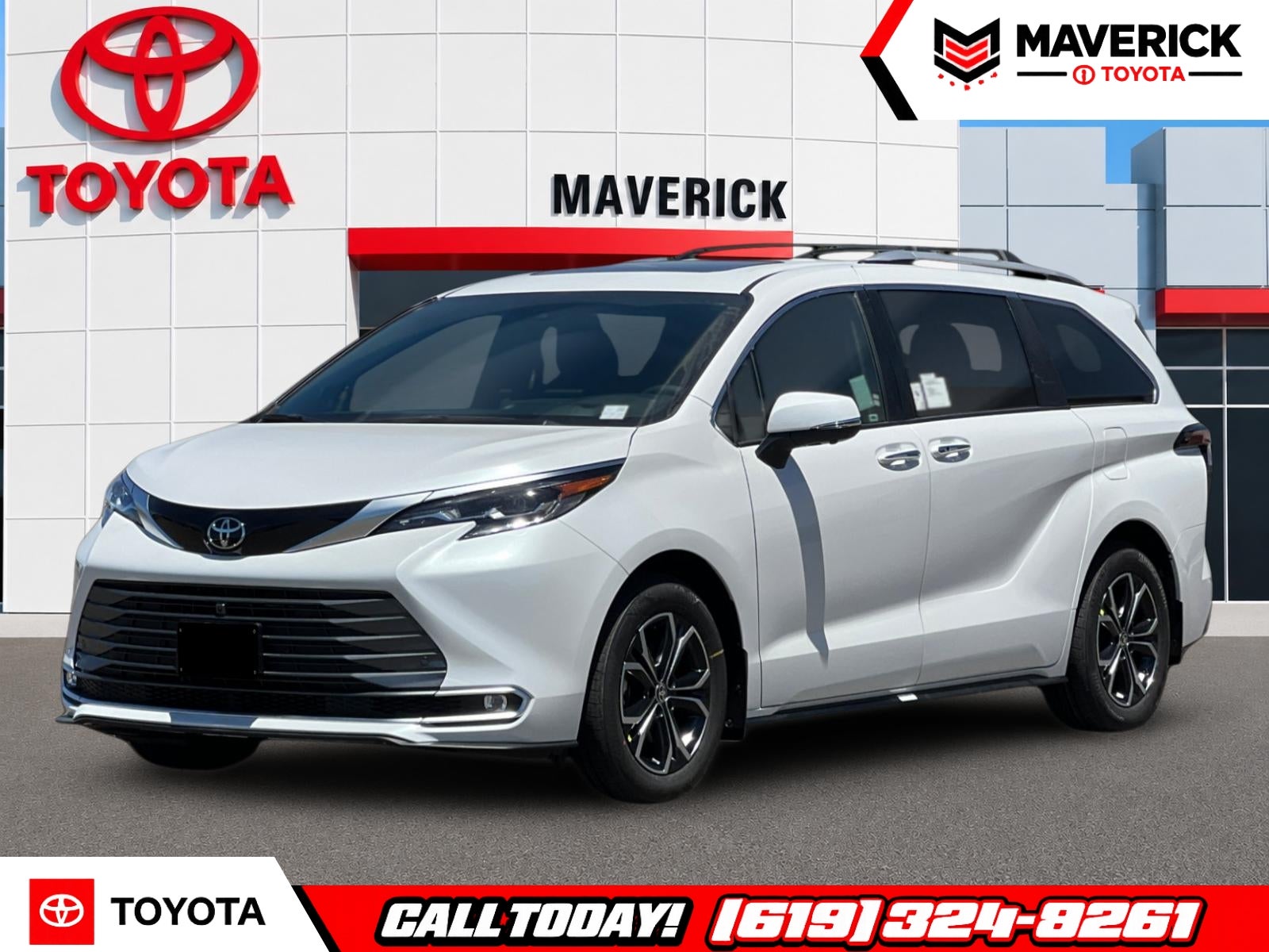 White (Wind Chill Pearl) 2026 Toyota Sienna Minivan All-Wheel Drive Continuously Variable Transmission