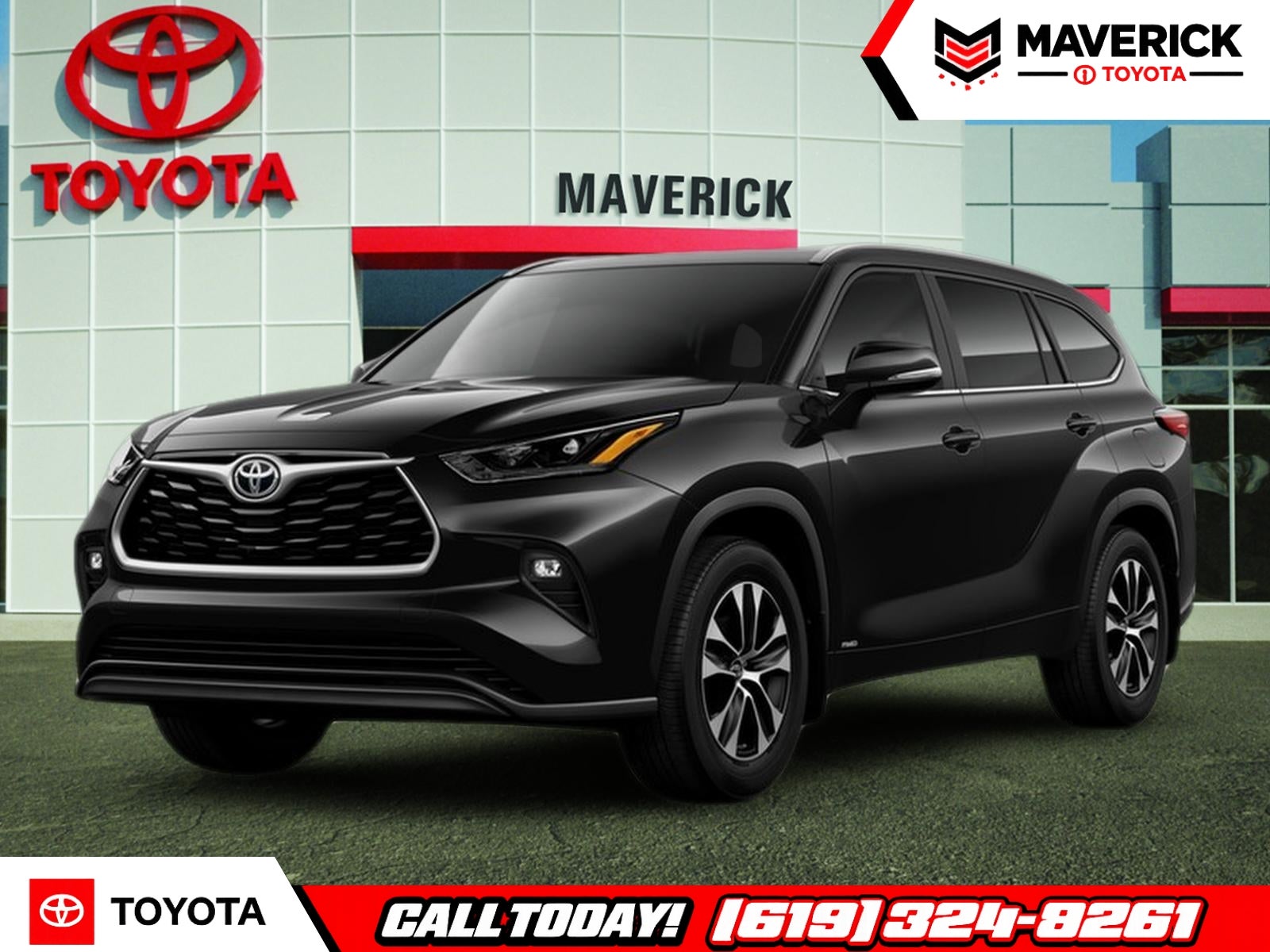 Midnight Black Metallic 2026 Toyota Highlander Hybrid XLE AWD SUV / Crossover All-Wheel Drive Continuously Variable Transmission