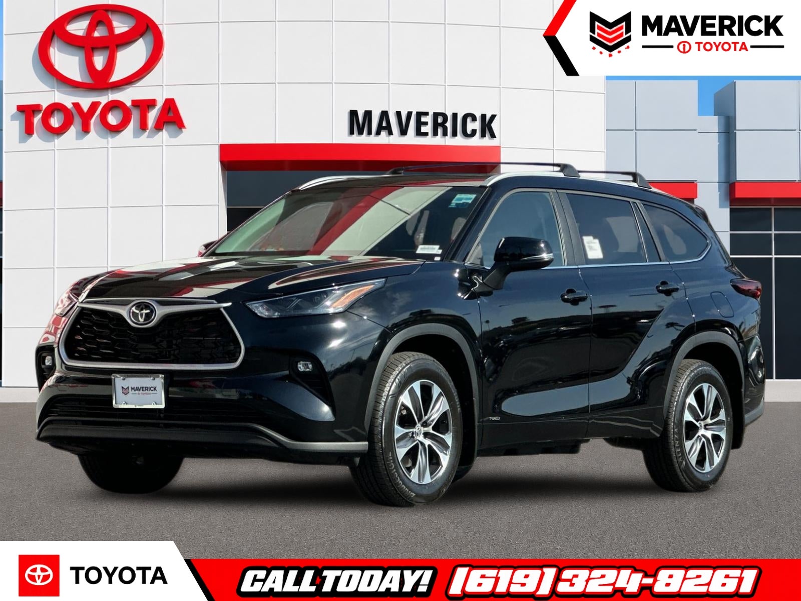 Midnight Black Metallic 2026 Toyota Highlander Hybrid SUV / Crossover All-Wheel Drive Continuously Variable Transmission