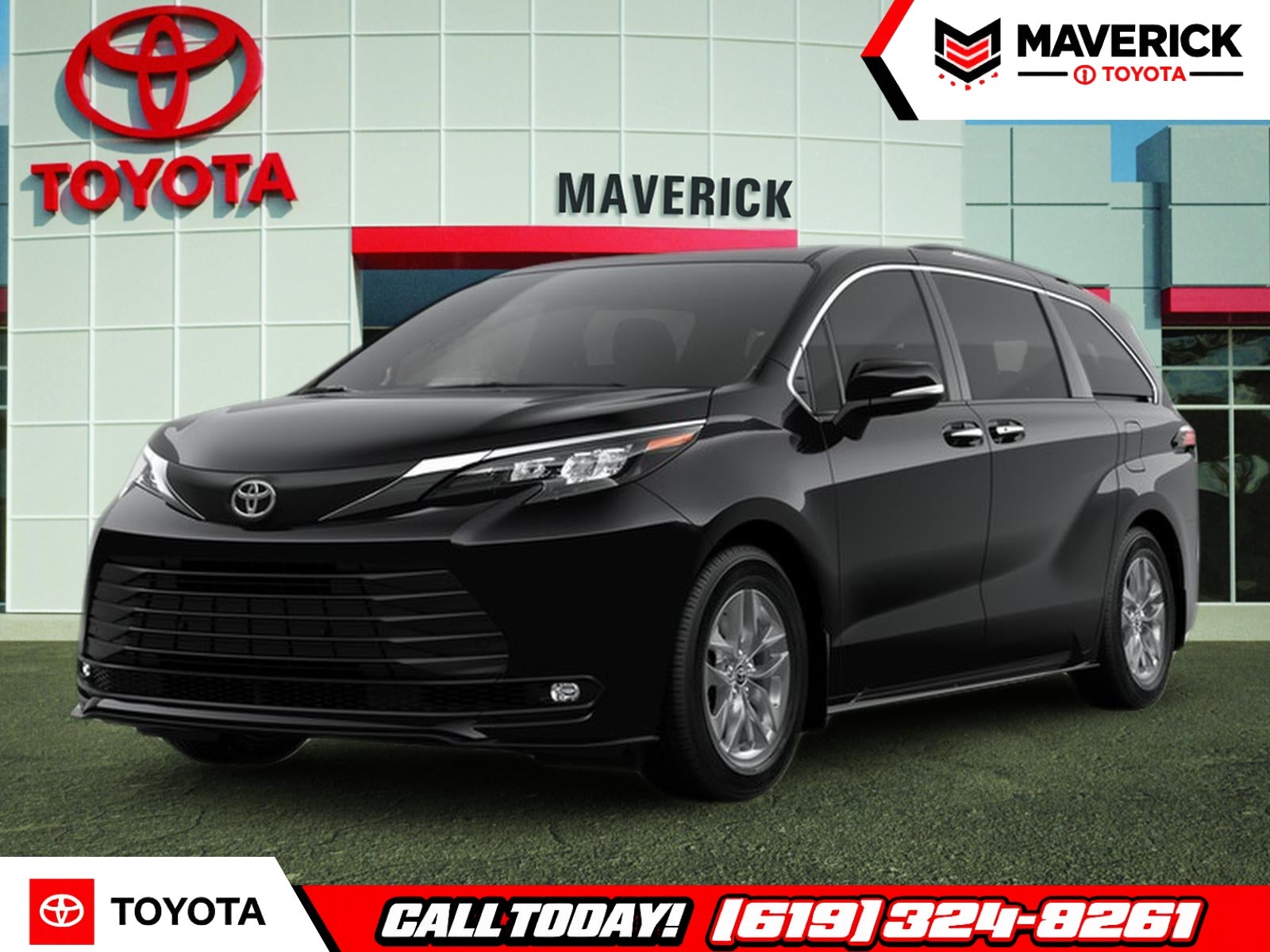 Midnight Black Metallic 2026 Toyota Sienna Minivan All-Wheel Drive Continuously Variable Transmission