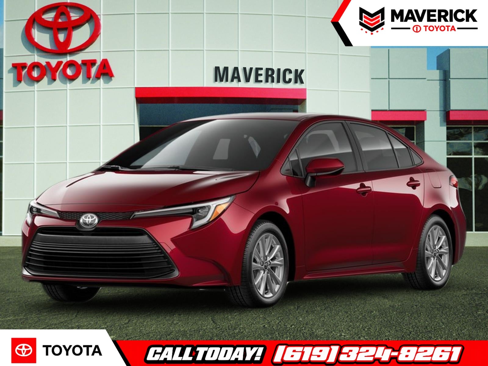 Red (Ruby Flare Pearl) 2027 Toyota Corolla Hybrid Sedan Front-Wheel Drive Continuously Variable Transmission