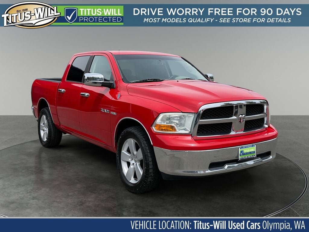Flame Red Clearcoat/Mineral Gray Metallicclearcoat 2010 Dodge RAM 1500 Pickup Truck Four-Wheel Drive 5-Speed Automatic