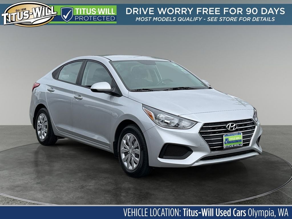 Olympus Silver Metallic 2021 Hyundai Accent Sedan Front-Wheel Drive Continuously Variable Transmission