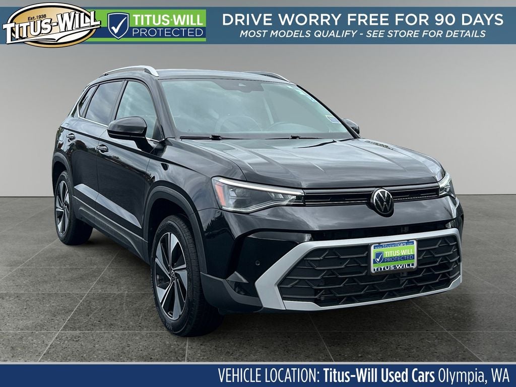 Black 2025 Volkswagen Taos SUV / Crossover All-Wheel Drive 8-Speed Automatic