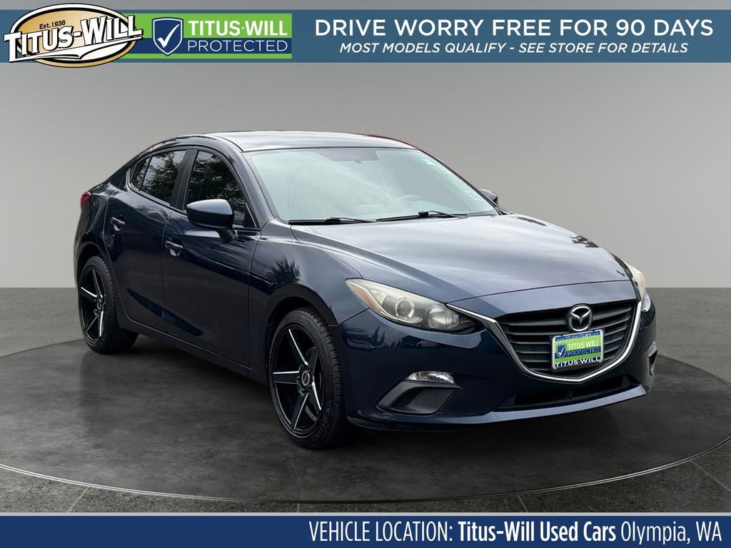 Deep Crystal Blue Mica 2015 Mazda MAZDA3 Sedan Front-Wheel Drive 6-Speed Automatic