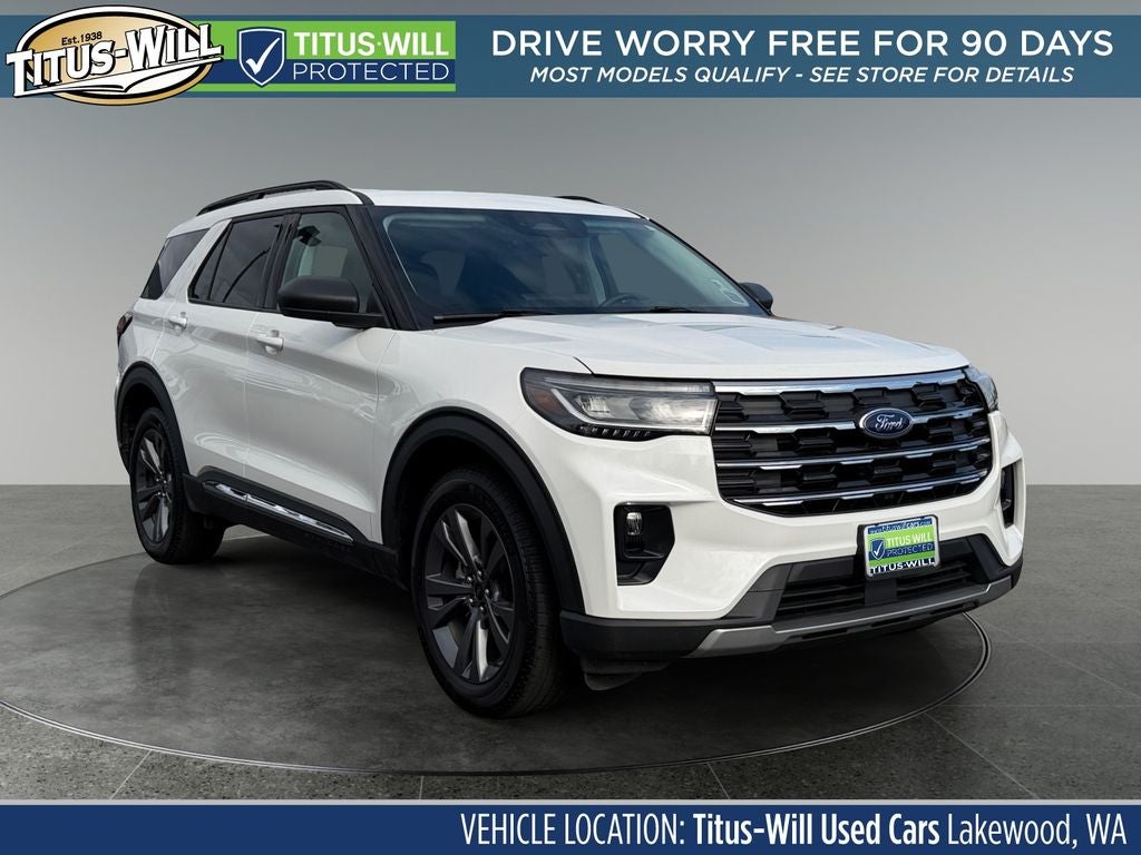 White Metallic 2025 Ford Explorer SUV / Crossover All-Wheel Drive Automatic