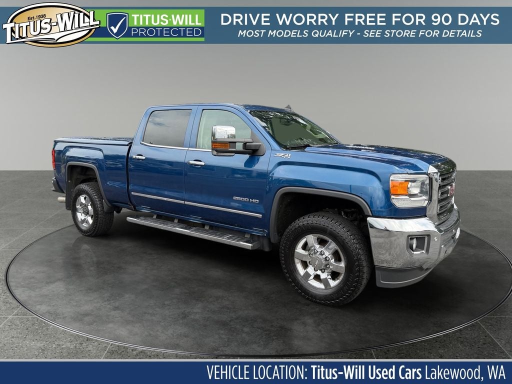 Blue Metallic 2016 GMC Sierra 2500HD Pickup Truck Four-Wheel Drive 6-Speed Automatic