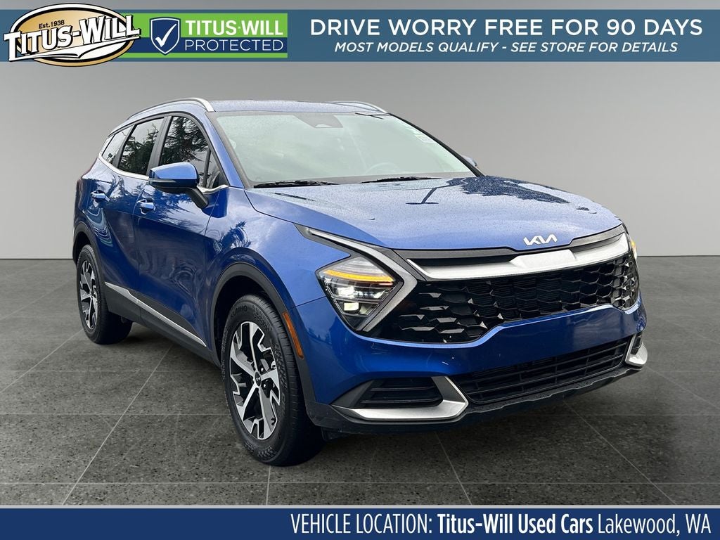Sapphire Blue 2025 Kia Sportage SUV / Crossover All-Wheel Drive 8-Speed Automatic