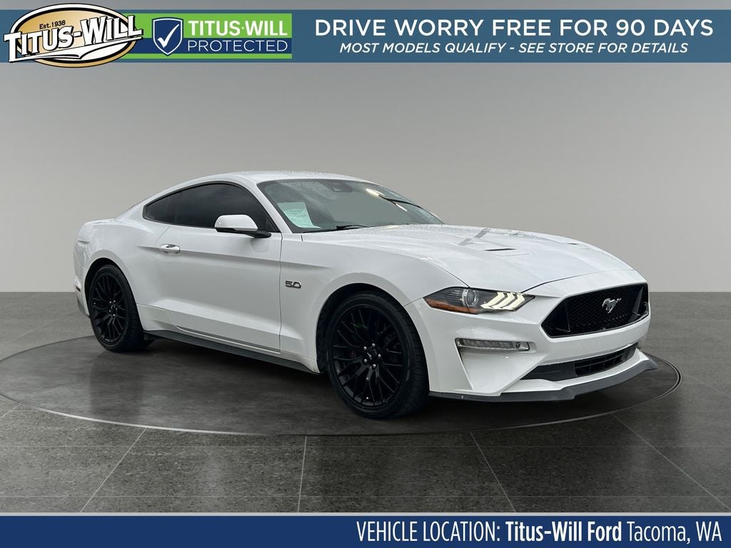 Oxford White 2022 Ford Mustang Coupe Rear-Wheel Drive 