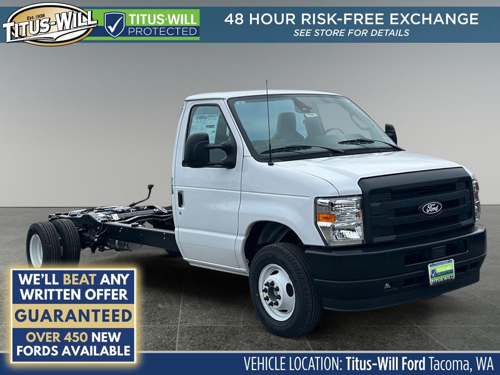 Oxford White 2027 Ford E-Series Chassis Pickup Truck Rear-Wheel Drive 6-Speed Automatic