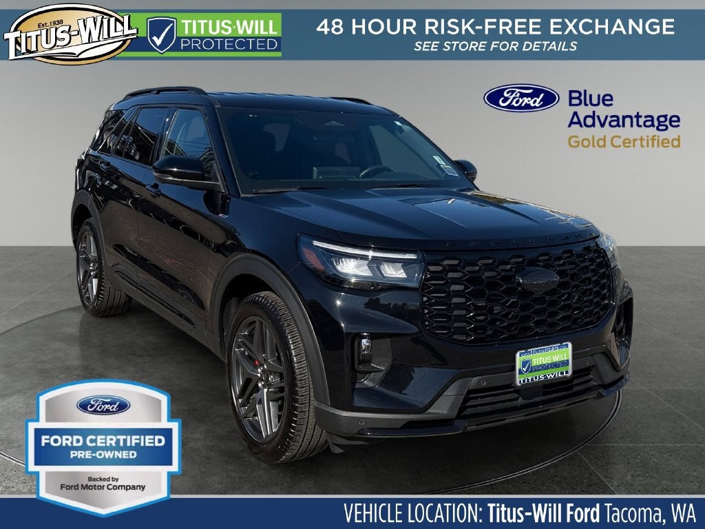 Black Metallic 2025 Ford Explorer SUV / Crossover All-Wheel Drive Automatic