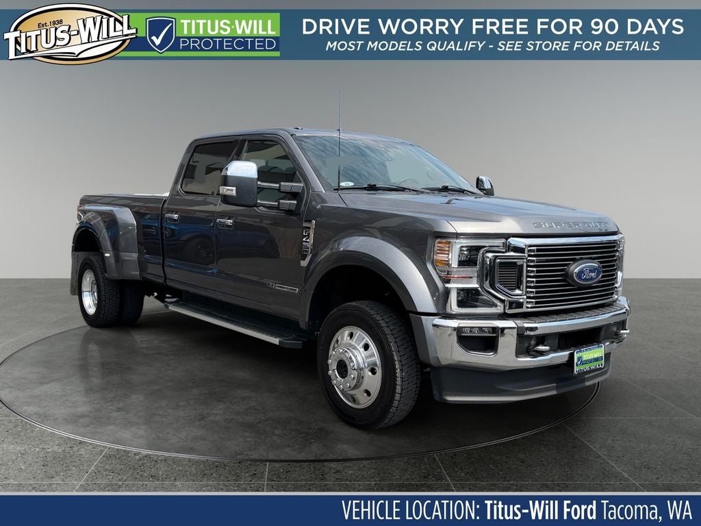 Gray Metallic 2022 Ford F-450 Super Duty Pickup Truck Four-Wheel Drive Automatic