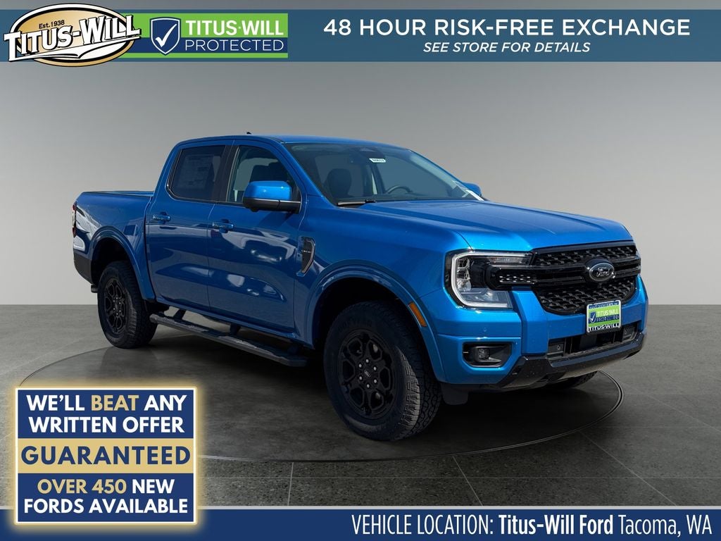 Blue Metallic 2026 Ford Ranger Pickup Truck Four-Wheel Drive Automatic