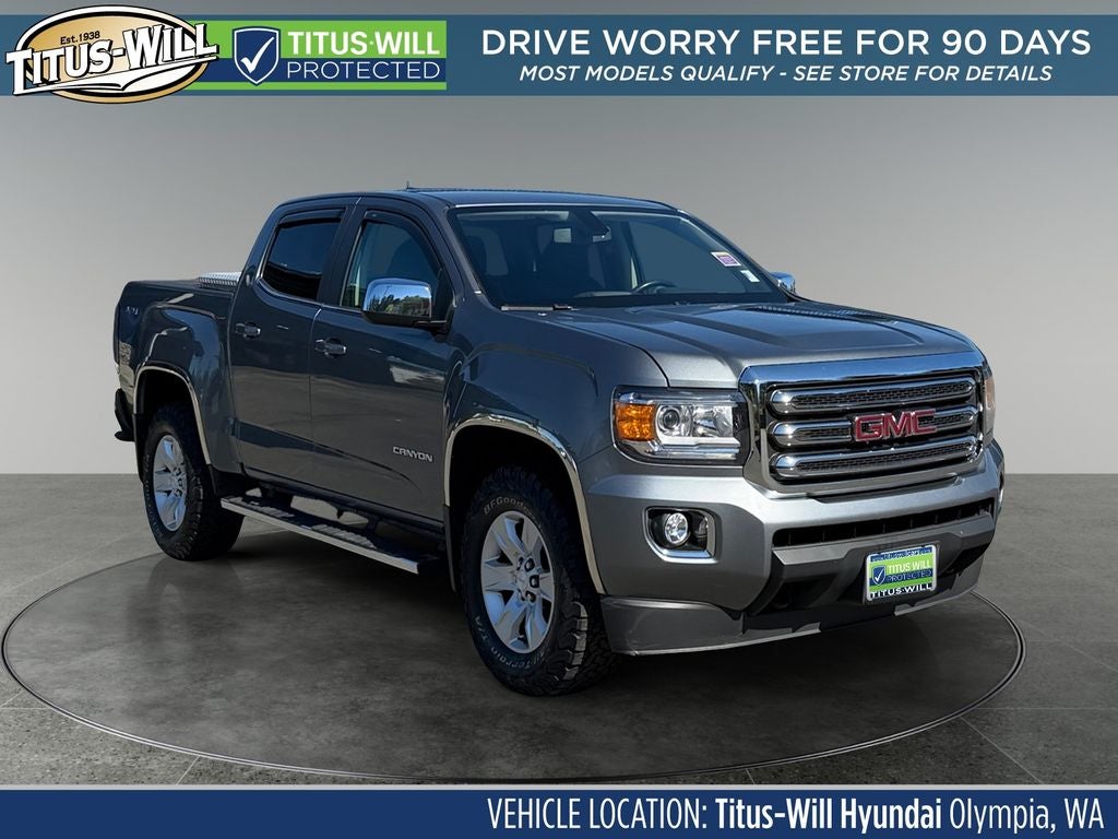 Gray (Satin Steel Metallic) 2018 GMC Canyon Pickup Truck Four-Wheel Drive 8-Speed Automatic