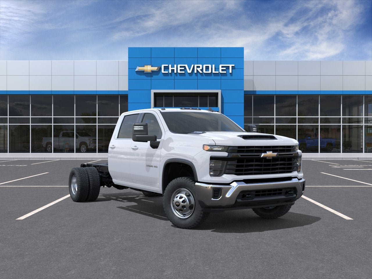 Summit White 2026 Chevrolet Silverado 3500HD Chassis Pickup Truck Four-Wheel Drive Automatic