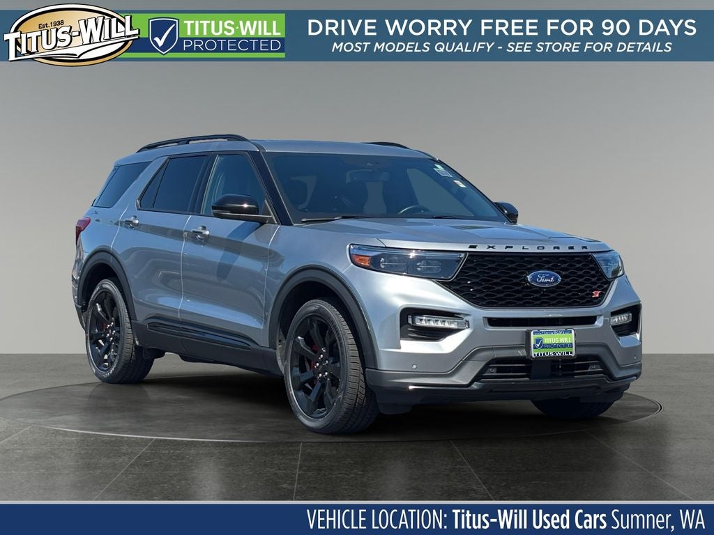 Silver Metallic 2022 Ford Explorer SUV / Crossover All-Wheel Drive Automatic