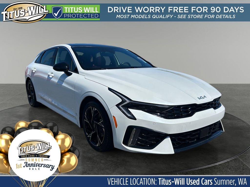 Snow White Pearl 2025 Kia K5 Sedan Front-Wheel Drive 8-Speed Automatic