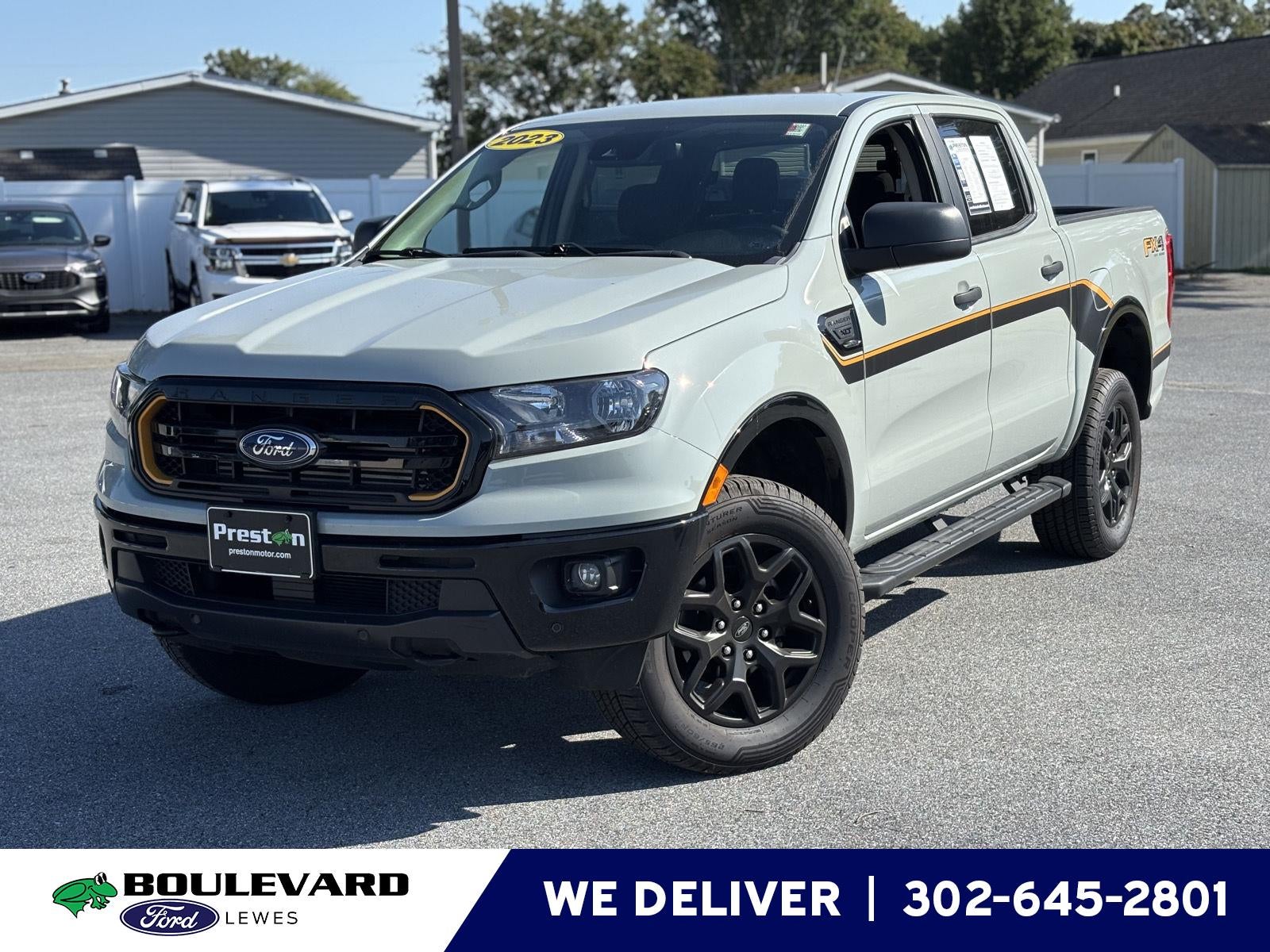 Cactus Gray 2023 Ford Ranger Pickup Truck Four-Wheel Drive Automatic