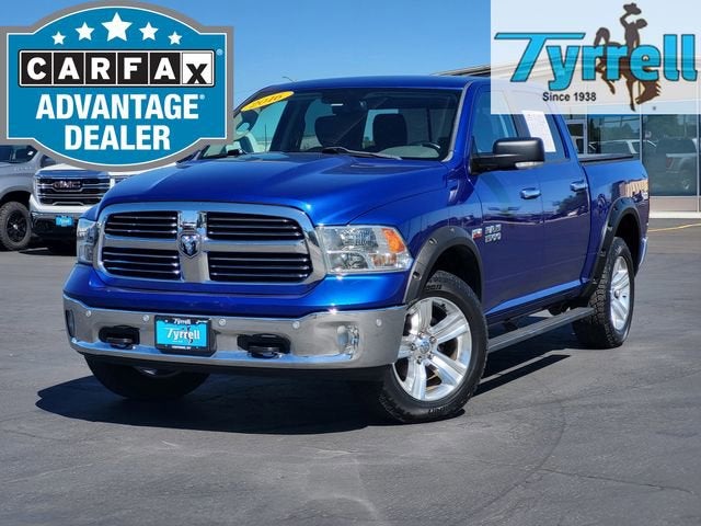 Blue 2016 RAM 1500 Big Horn Crew Cab 4WD Pickup Truck Four-Wheel Drive 8-Speed Automatic