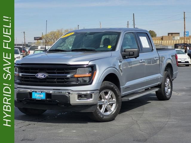 Silver 2024 Ford F-150 XLT SuperCrew 4WD Pickup Truck Four-Wheel Drive Automatic