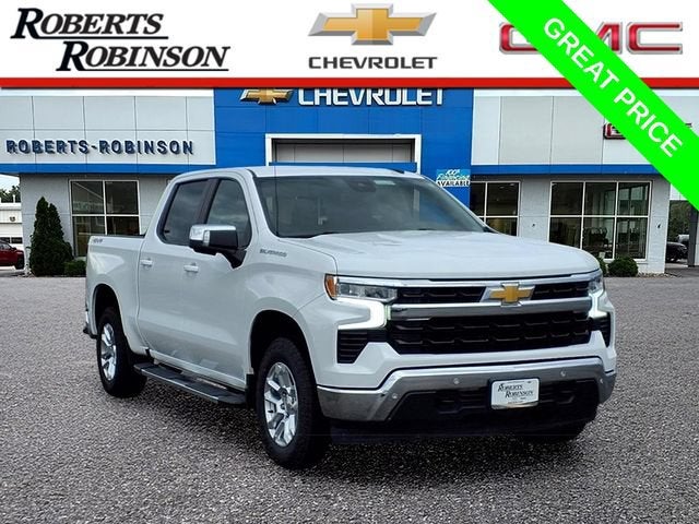 Summit White 2024 Chevrolet Silverado 1500 Pickup Truck Four-Wheel Drive Automatic