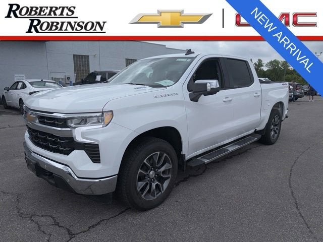 Summit White 2025 Chevrolet Silverado 1500 LT Crew Cab 4WD Pickup Truck Four-Wheel Drive Automatic