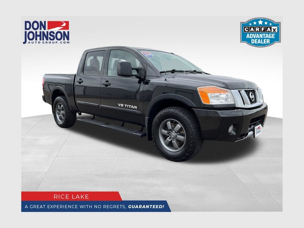 Black 2015 Nissan Titan Pickup Truck Four-Wheel Drive Automatic