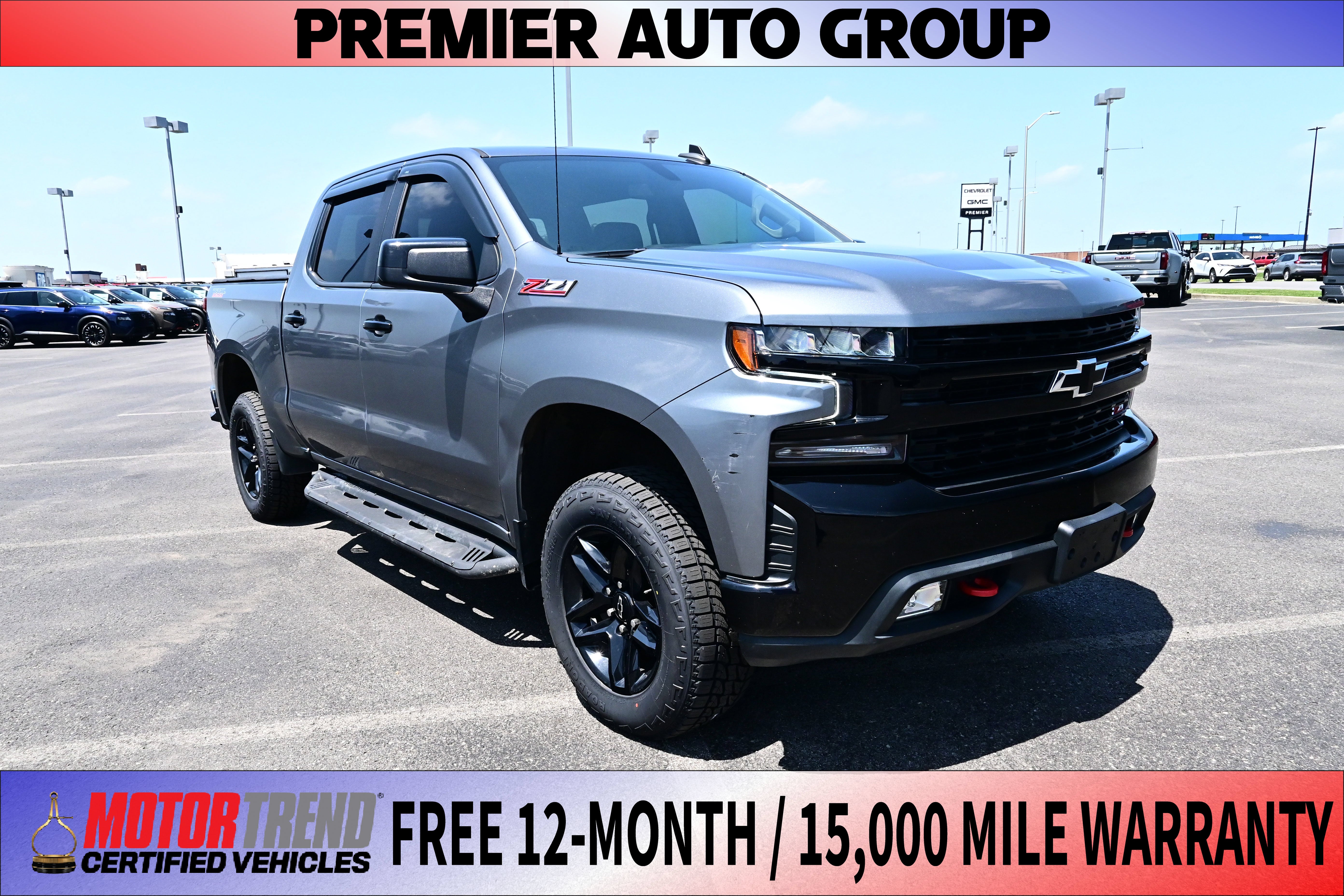 Gray (Satin Steel Metallic) 2021 Chevrolet Silverado 1500 Pickup Truck Four-Wheel Drive Automatic