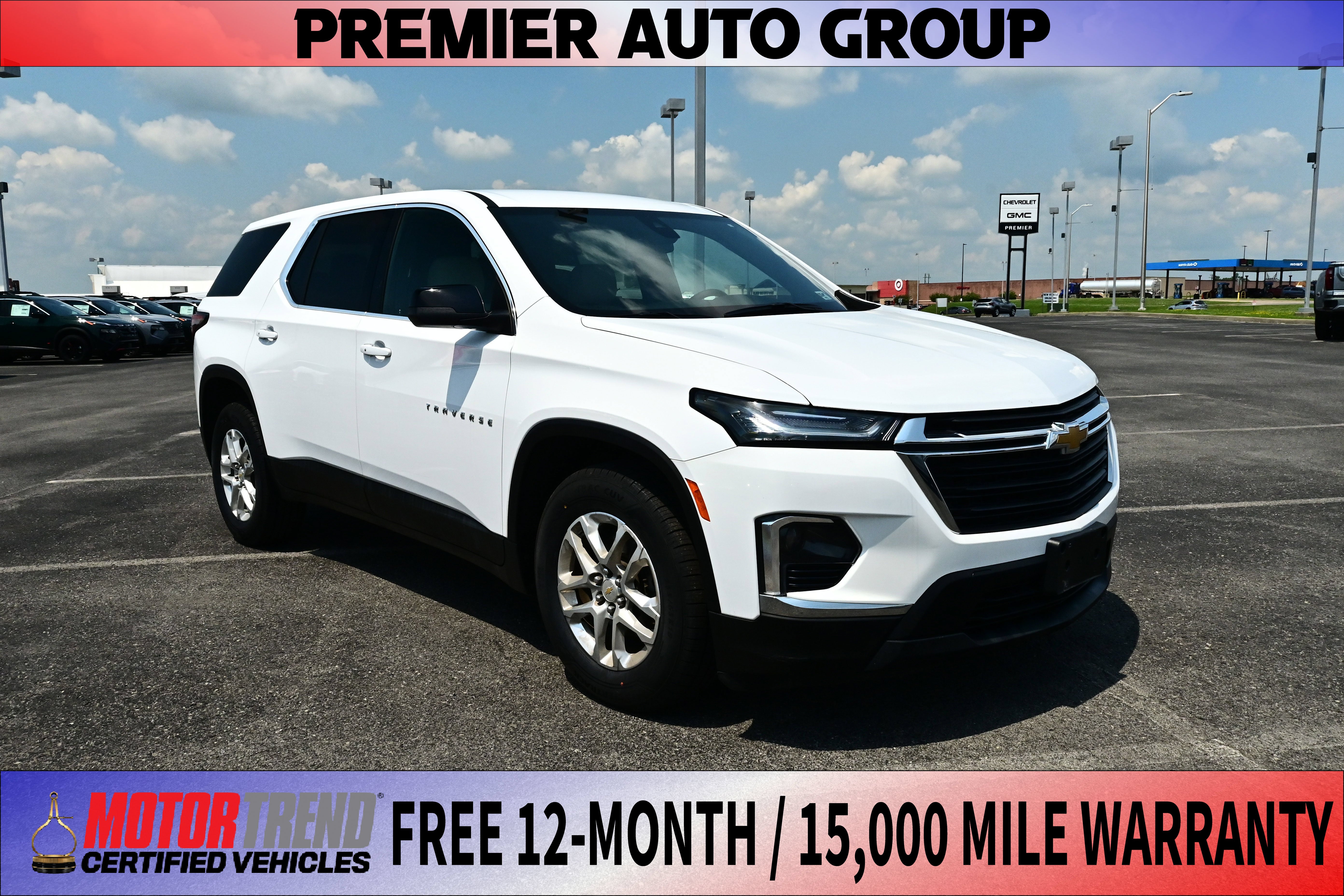 Summit White 2023 Chevrolet Traverse SUV / Crossover Four-Wheel Drive Automatic