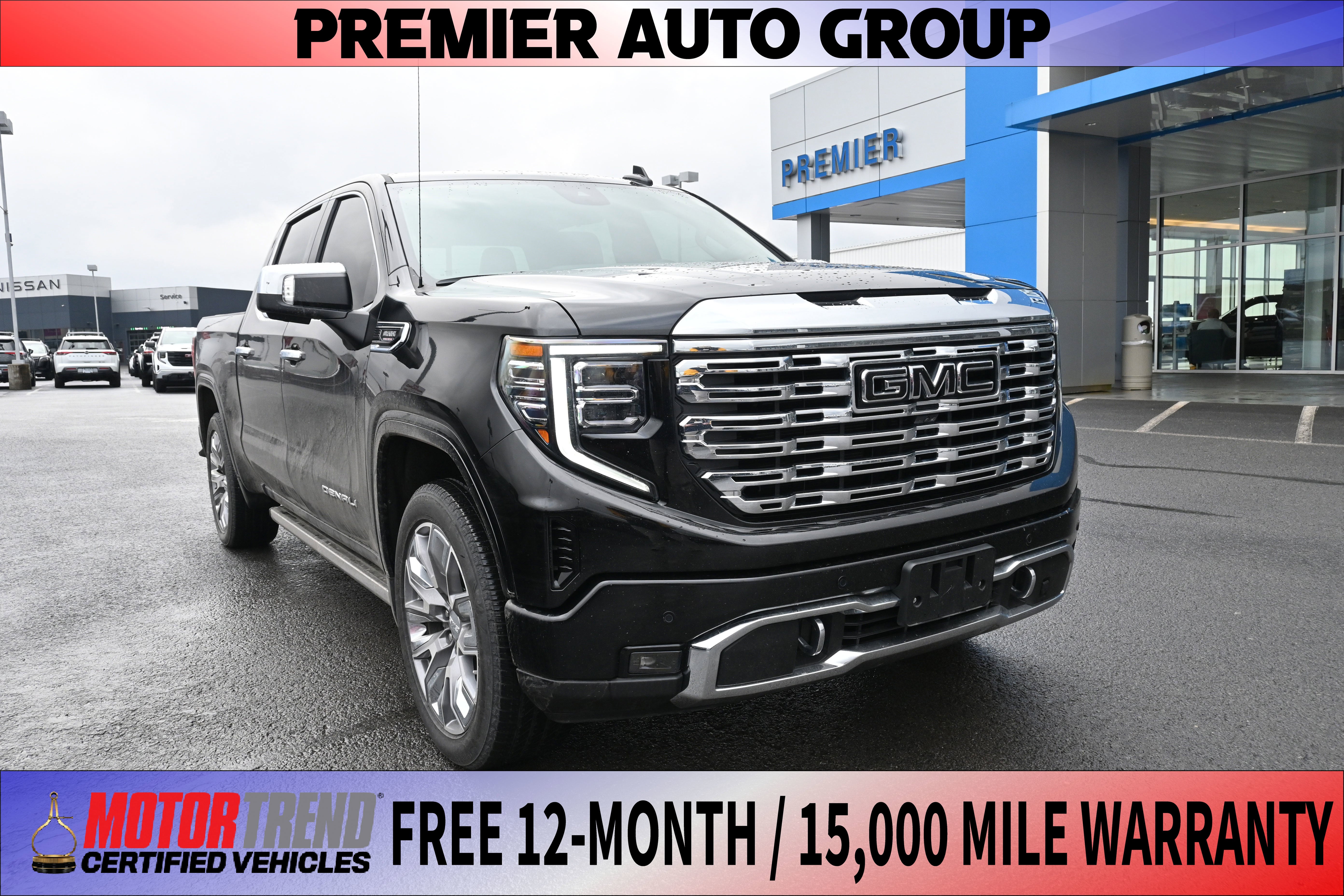 Onyx Black 2025 GMC Sierra 1500 Denali Crew Cab 4WD Pickup Truck Four-Wheel Drive Automatic