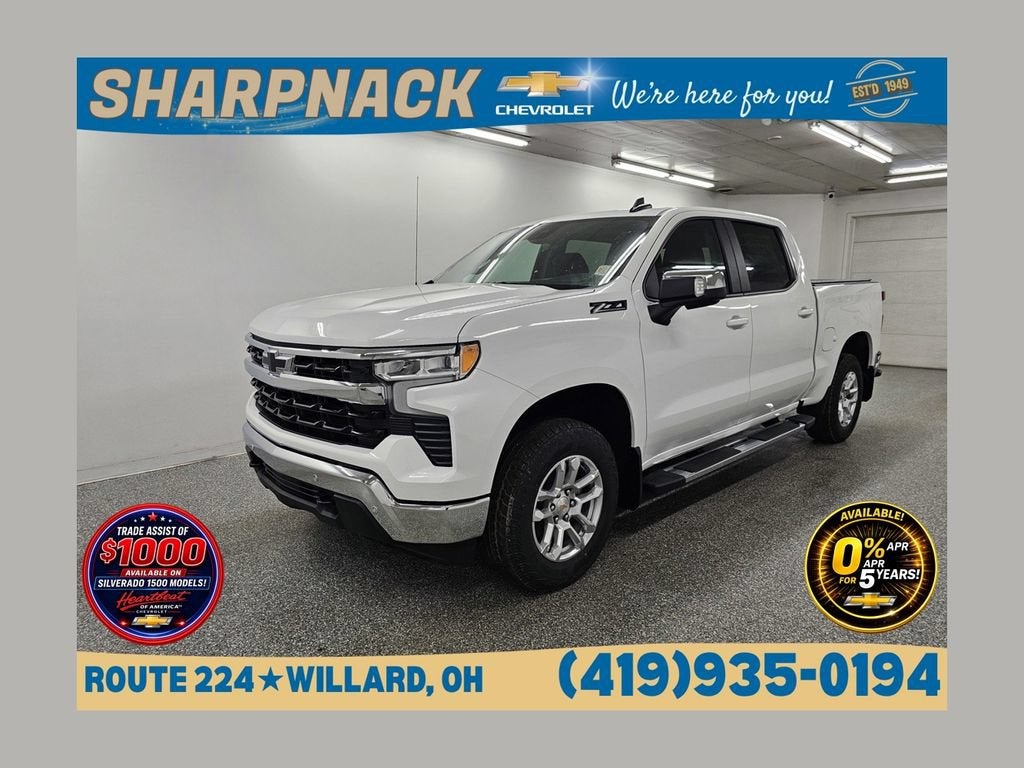 Summit White 2026 Chevrolet Silverado 1500 Pickup Truck Four-Wheel Drive Automatic