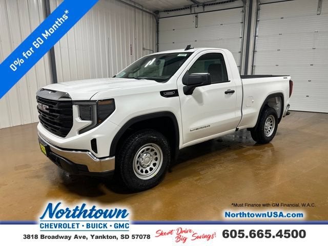 Summit White 2026 GMC Sierra 1500 Pro Regular Cab 4WD Pickup Truck Four-Wheel Drive Automatic