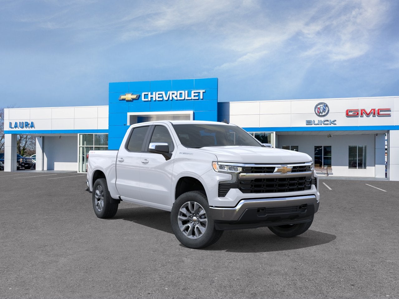 Summit White 2026 Chevrolet Silverado 1500 Pickup Truck Four-Wheel Drive Automatic