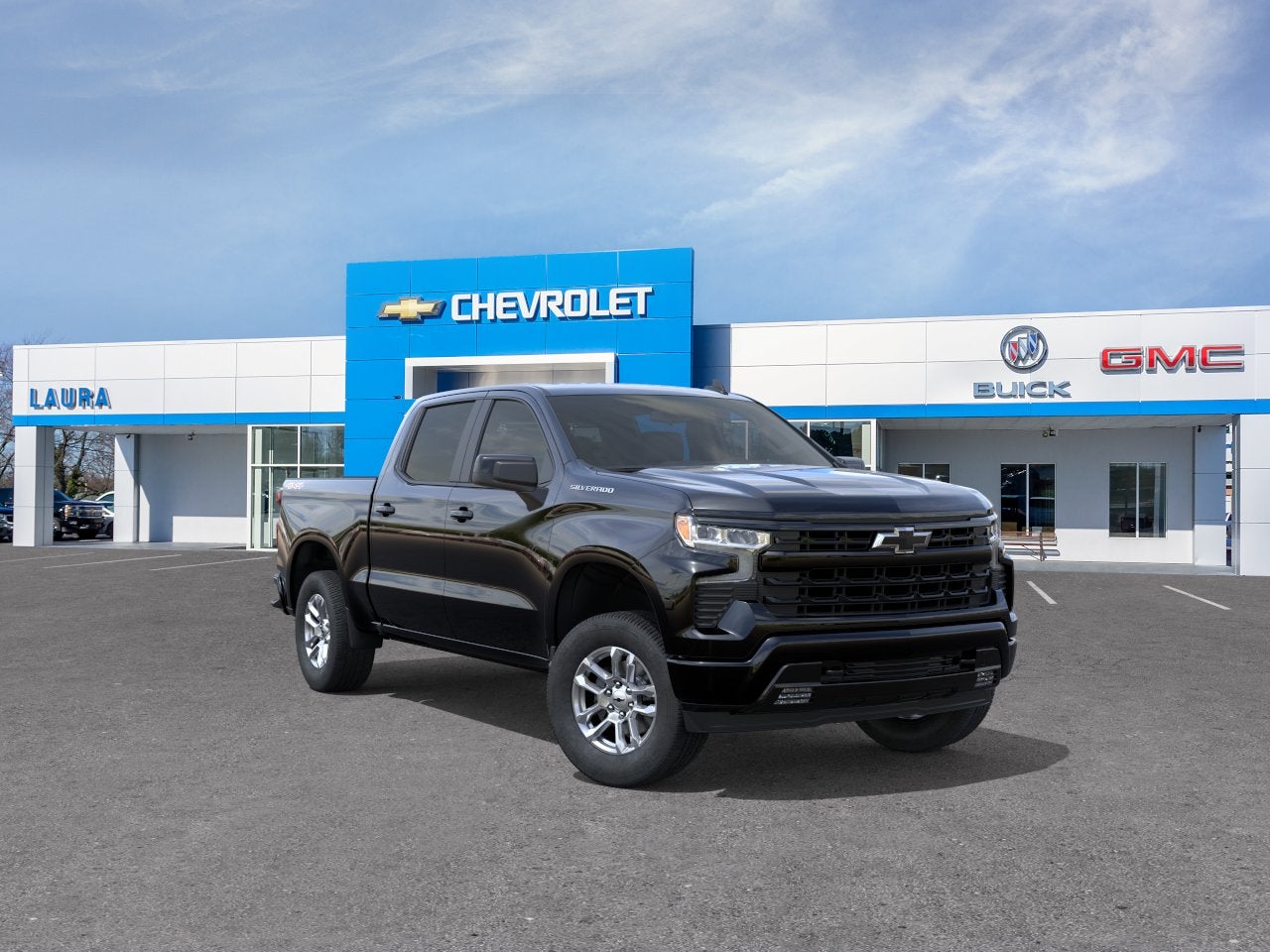 Black 2026 Chevrolet Silverado 1500 Pickup Truck Four-Wheel Drive Automatic