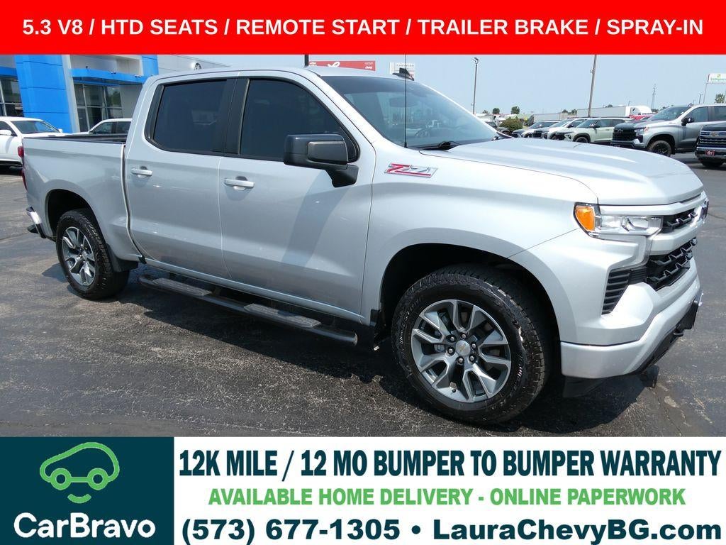 Silver Ice Metallic 2022 Chevrolet Silverado 1500 Pickup Truck Four-Wheel Drive Automatic