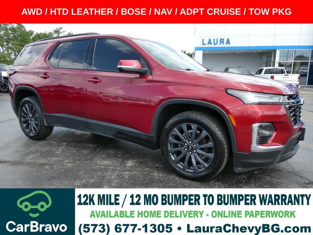 Cherry Red Tintcoat 2022 Chevrolet Traverse SUV / Crossover Four-Wheel Drive Automatic
