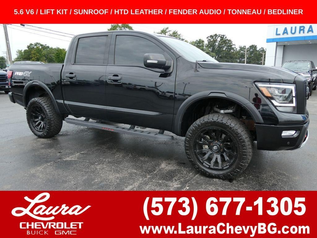 Black 2021 Nissan Titan Pickup Truck Four-Wheel Drive Automatic