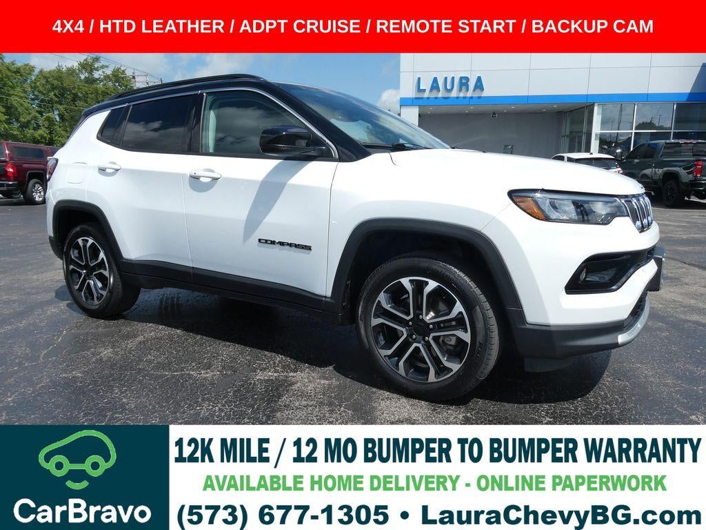 White 2022 Jeep Compass SUV / Crossover Four-Wheel Drive Automatic