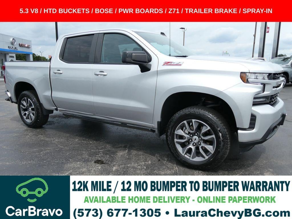 Silver Ice Metallic 2021 Chevrolet Silverado 1500 Pickup Truck Four-Wheel Drive Automatic