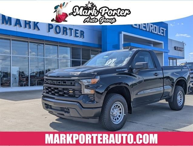 Black 2026 Chevrolet Silverado 1500 Work Truck Regular Cab 4WD Pickup Truck Four-Wheel Drive Automatic