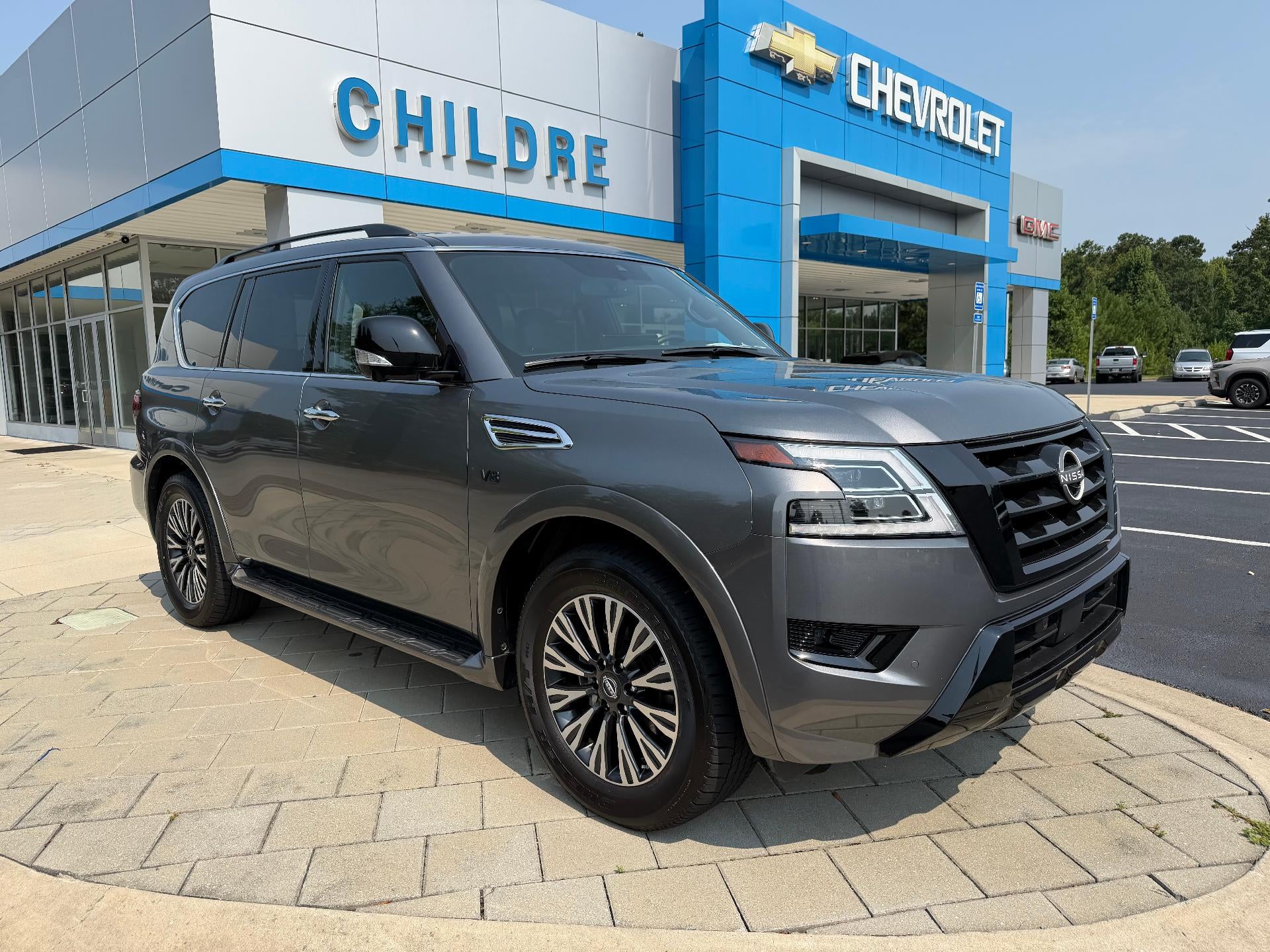 Gray 2022 Nissan Armada SUV / Crossover Four-Wheel Drive 7-Speed Automatic