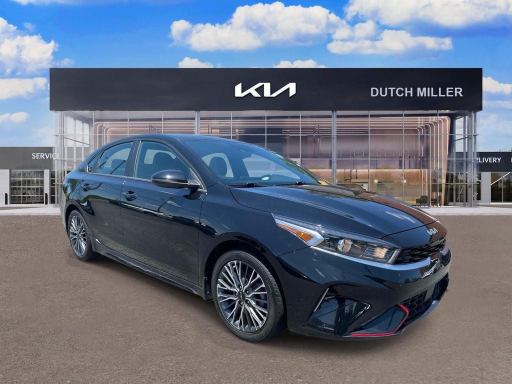 Aurora Black 2023 Kia Forte GT-Line FWD Sedan Front-Wheel Drive Continuously Variable Transmission