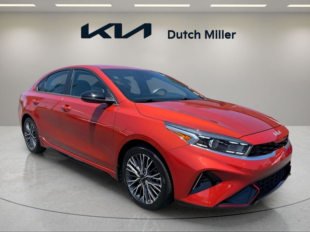 Fire Orange 2023 Kia Forte GT-Line FWD Sedan Front-Wheel Drive Continuously Variable Transmission