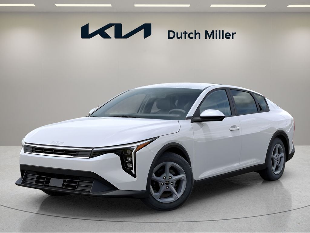 Snow White Pearl 2025 Kia K4 LXS FWD Sedan Front-Wheel Drive Continuously Variable Transmission