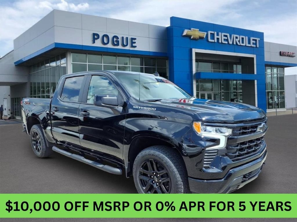 Black 2026 Chevrolet Silverado 1500 Pickup Truck Four-Wheel Drive Automatic