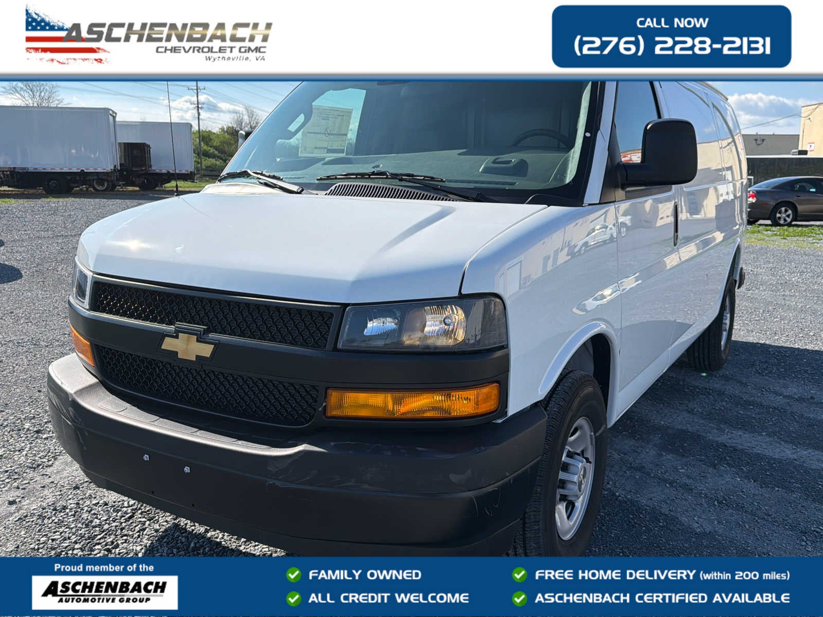 Summit White 2025 Chevrolet Express Cargo 2500 RWD Van Rear-Wheel Drive Automatic