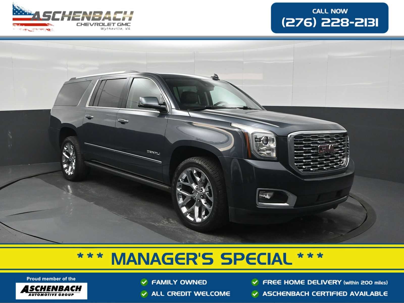 Gray (Dark Sky Metallic) 2020 GMC Yukon XL SUV / Crossover Four-Wheel Drive Automatic